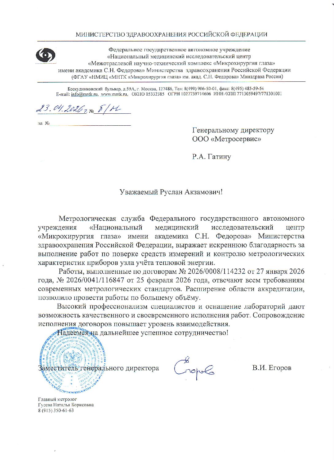 МНТК «Микрохирургия глаза» им. акад. С.Н. Федорова» Минздрава РФ